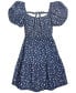 Фото #2 товара Big Girls Tiered Floral-Print Chambray Dress