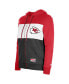 Фото #3 товара Women's Red Kansas City Chiefs Color-Block Full-Zip Hoodie