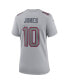 Фото #4 товара Women's Mac Jones Gray New England Patriots Atmosphere Fashion Game Jersey