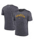 Фото #1 товара Men's Heather Charcoal Seattle Mariners 2023 City Connect Velocity Practice Performance T-shirt