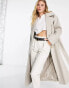 River Island belted coat in beige