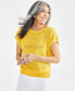 Фото #1 товара Women's Fine-Gauge Mixed-Stitch Dolman-Sleeve Sweater, Created for Macy's