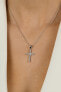 Timeless silver pendant with zircons Cross PT78W