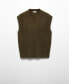 ფოტო #1 პროდუქტის Men's V-Neck Knitted Vest