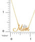 Фото #4 товара Disney cubic Zirconia Mom Tiara 18" Pendant Necklace in 18k Gold-Plate Over Silver