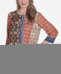 Harvest Moon Women's Batik Textured Border Top