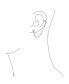 ფოტო #2 პროდუქტის Circle Disc Double Chain Ear Lobe Cartilage Earring Clip On Helix Long Chain Band Wrap Ear Cuff Stud Earring Set Sterling Silver