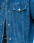 Labelrail x Isaac Hudson seam detail fitted denim jacket in indigo blue