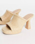 & Other Stories straw platform heels in beige