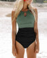 Фото #2 товара Women's Tummy Control Cutout High Neck One Piece Swimsuit