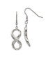 ფოტო #1 პროდუქტის Stainless Steel Polished Infinity Dangle Shepherd Hook Earrings