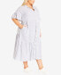 Фото #2 товара Plus Size Kaitlyn Stripe Midi Dress
