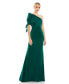 ფოტო #1 პროდუქტის Women's Ieena Satin One Shoulder Puff Sleeve Trumpet Gown