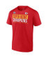 Фото #2 товара Men's Red Kansas City Chiefs Super Bowl LVII Champions Big and Tall Foam Finger T-shirt