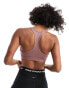 Фото #2 товара Nike Training Swoosh Dri-Fit medium support bra in smokey mauve