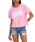 ფოტო #1 პროდუქტის Juniors' Malibu Barbie Short-Sleeve T-Shirt