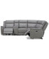 Фото #17 товара Addyson 117" 5-Pc. Leather Sectional with 2 Zero Gravity Recliners with Power Headrests, Created for Macy's