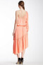 BCBGMAXAZRIA Womens One Shoulder Asymmetrical Hem Shift Dress Orange Size Small