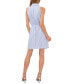 Women's Striped Sleeveless Mini Wrap Dress