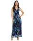 ფოტო #1 პროდუქტის Women's Floral-Print Crinkled Maxi Dress