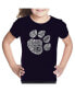 ფოტო #2 პროდუქტის Big Girl's Word Art T-shirt - Cat Paw