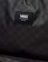 Vans old skool check backpack in black and dark grey