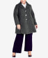 Plus Size Boucle Button Front Coat