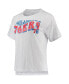 ფოტო #3 პროდუქტის Women's Royal, White Philadelphia 76Ers Resurgence Slub Burnout Raglan T-shirt and Shorts Sleep Set