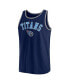 Men's Navy Tennessee Titans Bet Tank Top Navy, Heather Gray, M - фото #2