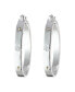 Sterling Silver Hoop with 18K Gold Over Sterling Silver Accent Hoop Earring