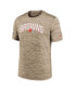 Men's Brown Cleveland Browns Sideline Velocity Athletic Stack Performance T-shirt