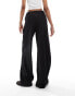 ASOS DESIGN Tall wide leg tailored dad trousers in black