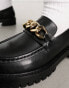 Фото #2 товара Walk London Clara chain loafers in black leather