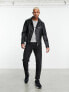 Фото #7 товара ASOS DESIGN faux leather biker jacket in black