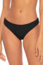 Becca by Rebecca Virtue 297204 Adela Ruched Hipster Bikini Bottom, Black, XS