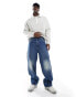 Фото #2 товара Weekday Galaxy baggy fit straight leg jeans in blue era