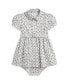 ფოტო #1 პროდუქტის Baby Girls Belted Floral Cotton Oxford Shirtdress