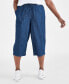 Фото #3 товара Plus Size Drawstring Chambray Capri Pants, Created for Macy's