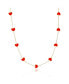 Coral Heart Station Necklace