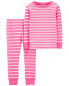 Фото #5 товара Toddler 2-Piece Striped Snug Fit Cotton Pajamas 2T