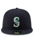 ფოტო #2 პროდუქტის Men's Navy Seattle Mariners National Baseball Hall of Fame 59FIFTY Fitted Hat