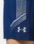 Фото #4 товара Under Armour 274683 Mens Woven Graphic Shorts Academy Blue (409)/Steel , X-Large