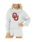 Women's Ash Oklahoma Sooners Team Effort Pullover Sweatshirt and Shorts Sleep Set