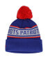 Фото #3 товара Big Boys and Girls Navy New England Patriots Repeat Cuffed Knit Hat with Pom
