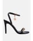 Women's Mooning Metal Chain Strap Stiletto Sandals