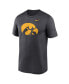 Men's Anthracite Iowa Hawkeyes Primetime Legend Logo T-Shirt Черный, L - фото #2