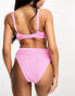 Peek & Beau Fuller Bust Exclusive crinkle triangle bikini top in pink