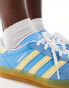 Фото #4 товара adidas Originals gum sole Gazelle Indoor trainers in blue and yellow