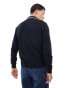 Fred Perry twin tipped long sleeve polo shirt in black