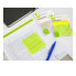 Q-CONNECT Removable adhesive notepad 76x76 mm removable translucent neon yellow plastic with 50 sheets